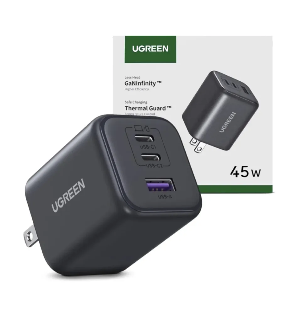Cargador de 3 Puertos Ugreen Original 45W