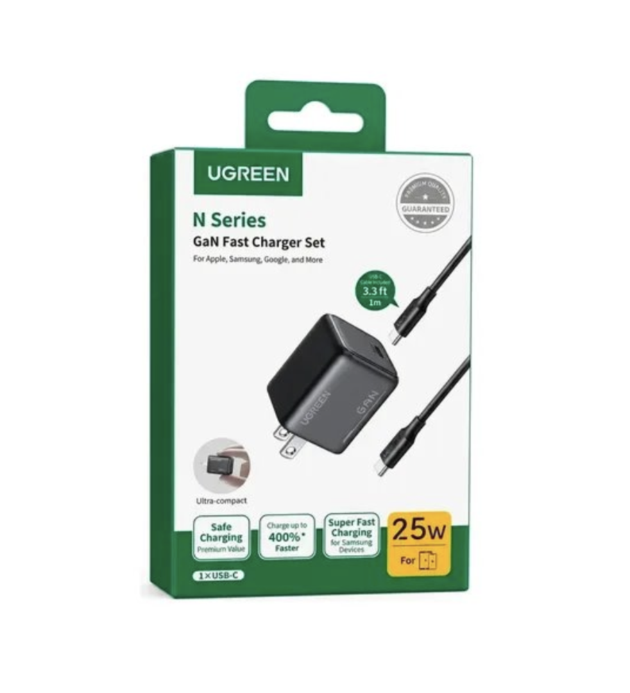 Cargador Original Ugreen de 25W (Cable + Adaptador)