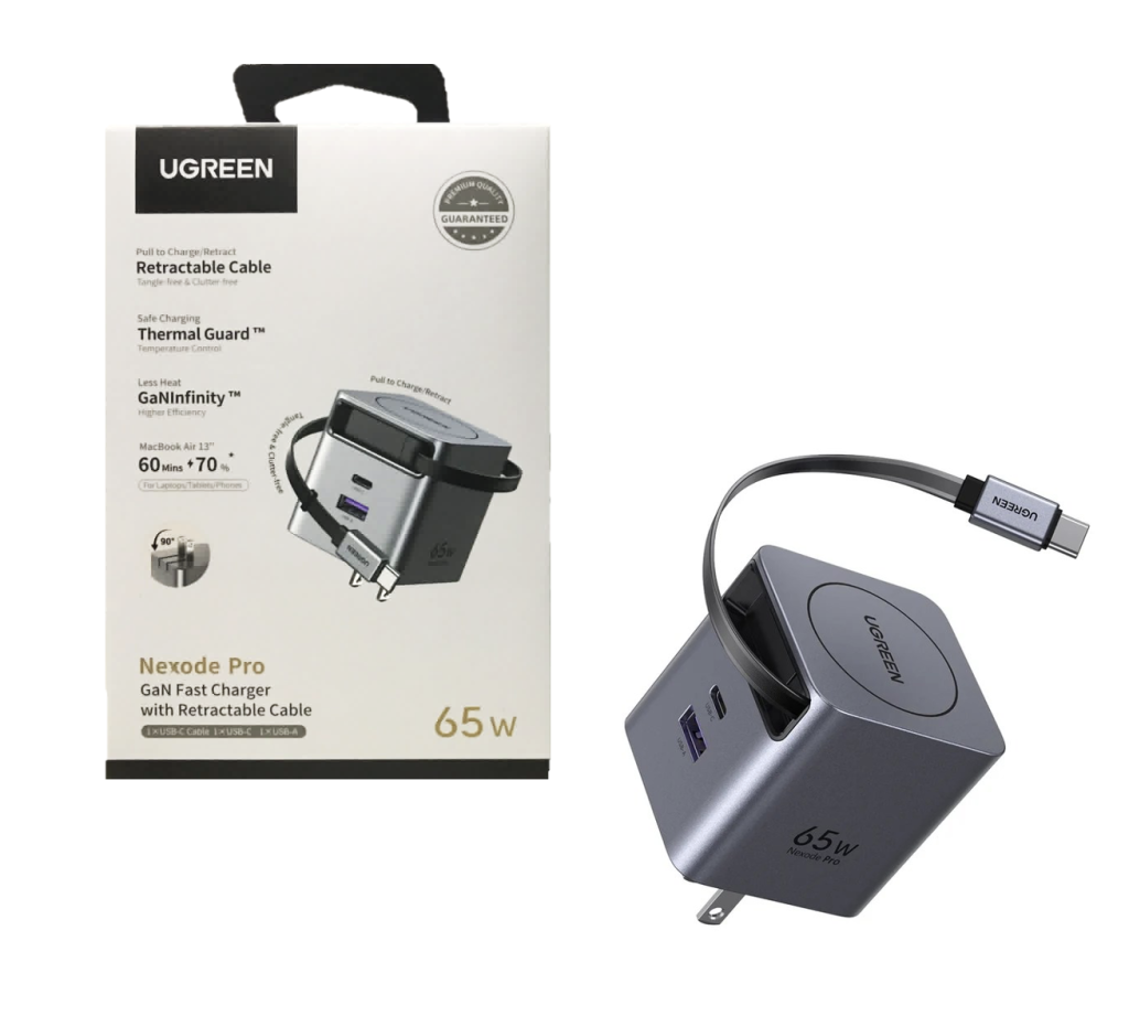 Cargador Completo Original Ugreen de Triple entrada 65W