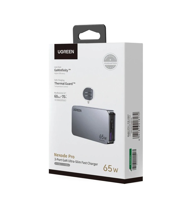 Cubo de Carga Original Ugreen 3 Puertos 65W